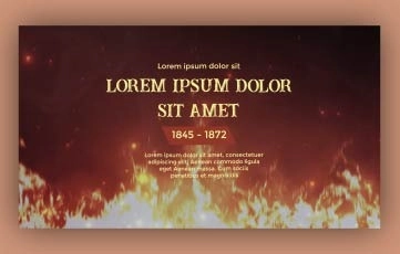 Fire Historical Slideshow After Effects Template