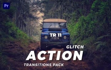 Action Glitch Transitions Pack Premiere Pro Template