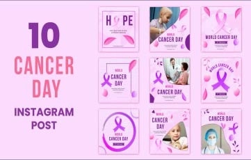 World Cancer Day Facebook Post After Effects Template
