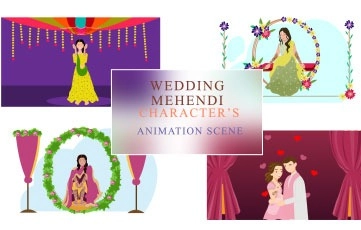 Wedding Mehndi Animation Scene After Effects Template