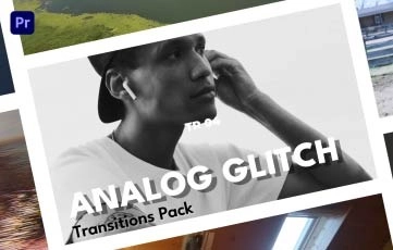 Premiere Pro Template Analog Glitch Transitions Pack