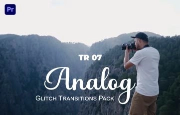 Analog Glitch Transitions Pack Premiere Pro Template