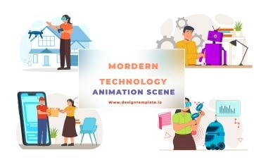Modern Technology Animation Scene After Effects Template