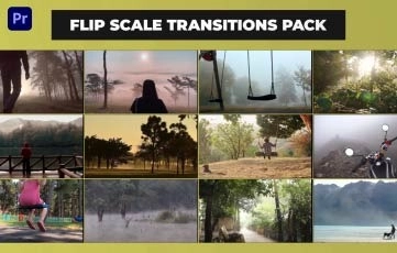 Premiere Pro Template Flip Scale Transitions Pack