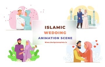 Islamic Wedding Animation Scene After Effects Template