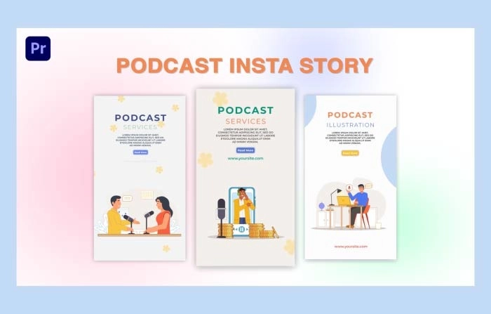 Podcast Animation Instagram Story Premiere Pro Template