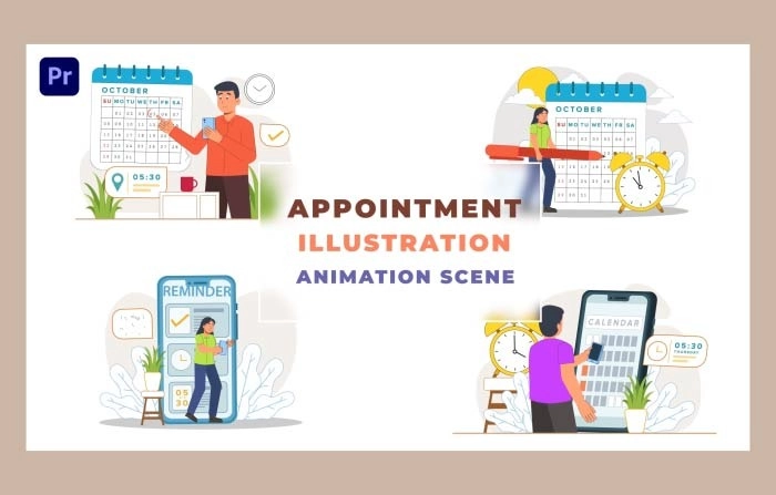 Appointment Animation Scene Premiere Pro Template
