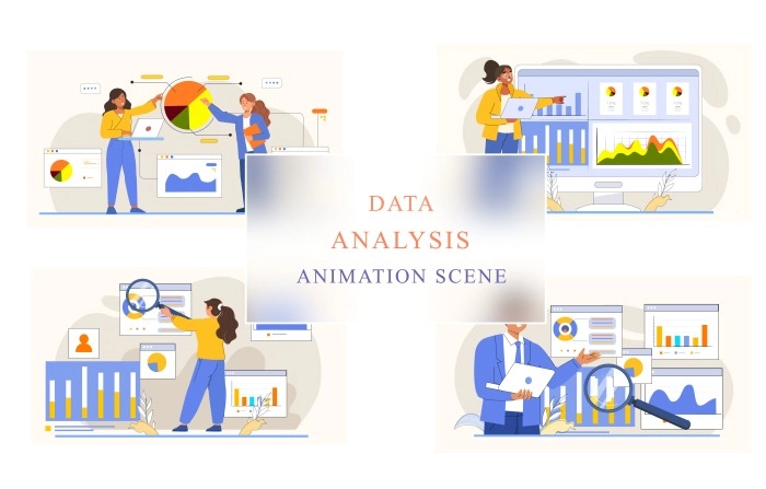 Data Analysis Animation Scene After Effects Template