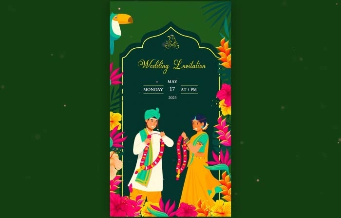 Unique Wedding Invitation Invitation Story After Effects Template