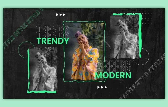 Glitch Fashion Slideshow After Effects Template