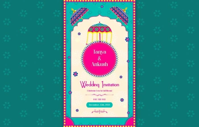 Beautiful Indian Wedding Invitation Instagram Story After Effects Template