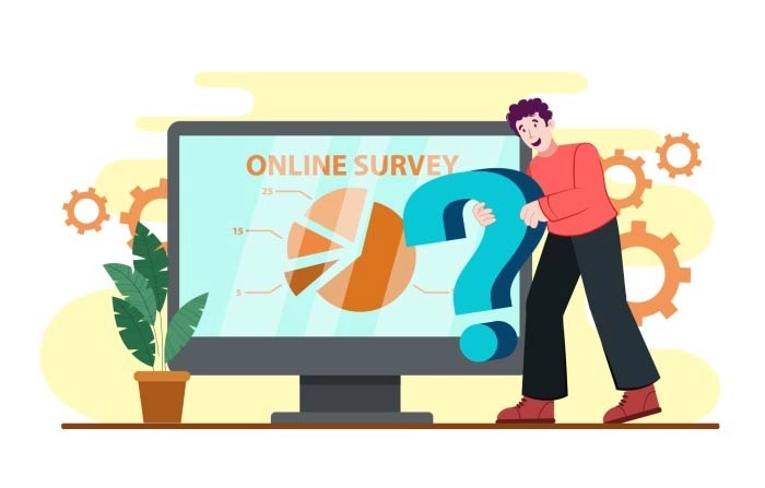 Online Survey  Illustration  Premium Vector image