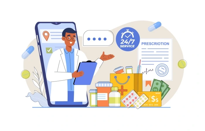 Pharmacy Character Illustration
