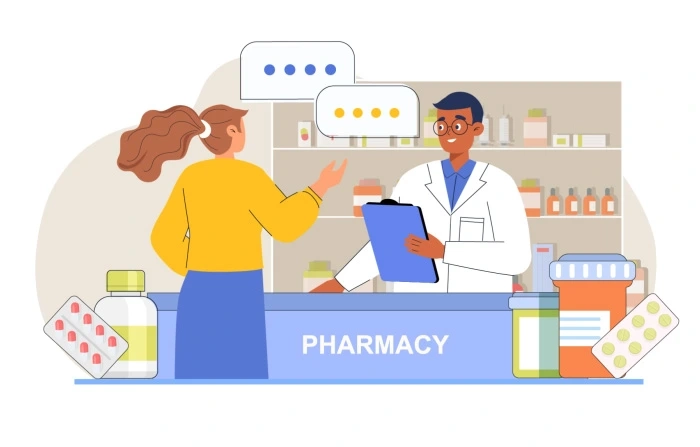 Illustration Of Pharmacy Illustration image