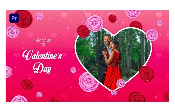 Beautiful Valentines Day Greeting Slideshow Premiere Pro Template