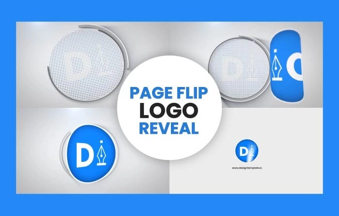 Page Flip Logo Reveal After Effects Template