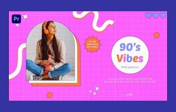 90's Vibe Slideshow Premiere Pro Template