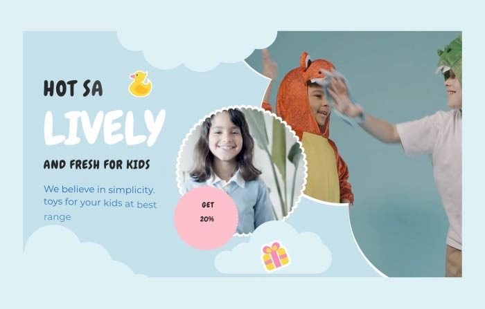 Summer Sale Kids Slideshow After Effects Template