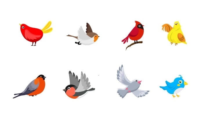 Cute Birds Illustration image