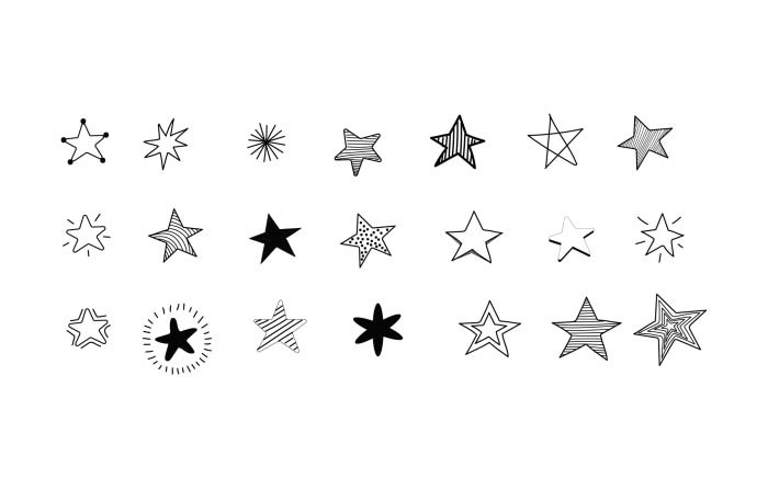 Doodles Stars Element Illustration image