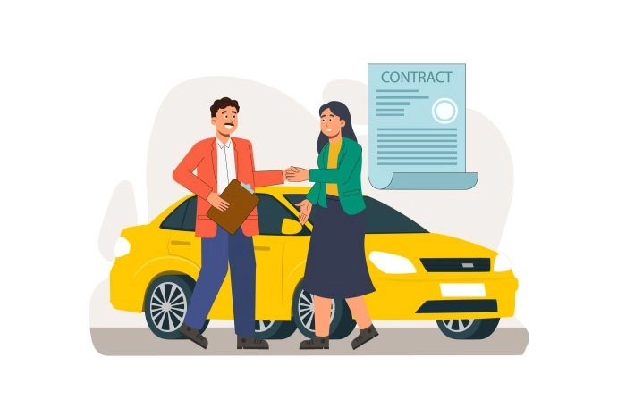 Get Creative And Eye Catching Car Dealership Illustration image