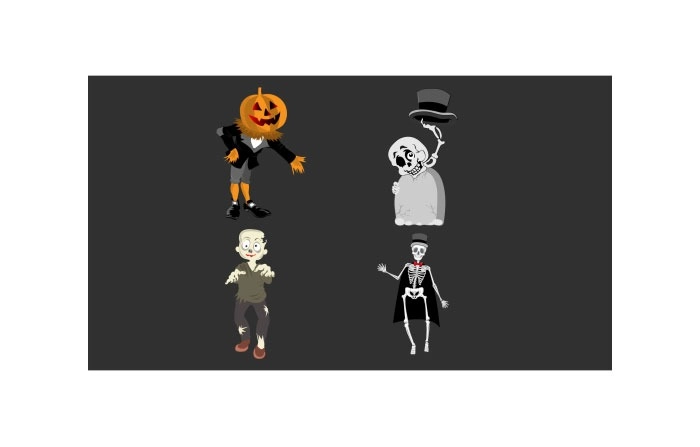 Premium Vector Halloween Cartoon Characters