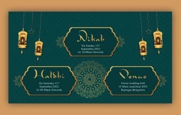 Muslim Wedding Invitation Slideshow After Effects Template