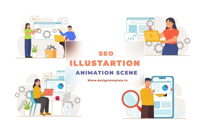 SEO Animation Scene After Effects Template