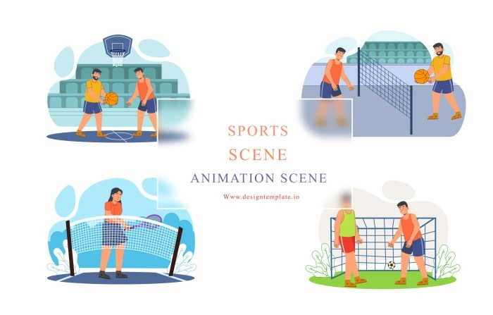 Sports Animation Scene After Effects Template