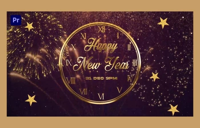 Cinematic New Year Slideshow Premiere Pro Template