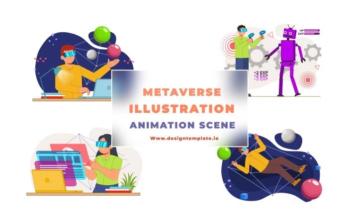 Metaverse Animation Scene After Effects Template