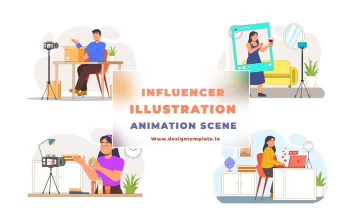 Create An Amazing Influencer Scene Animations After Effects Template