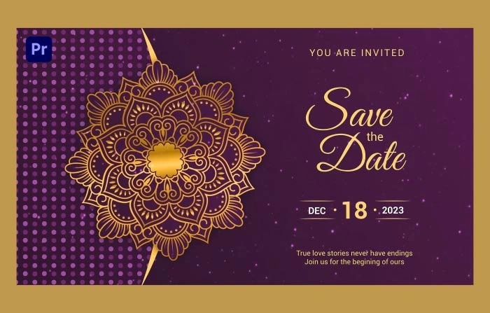 Create A Unique Elegant Invitation Slideshow For Indian Wedding Premiere Pro Template