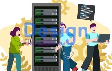 Network Engineer Server Animation Scene