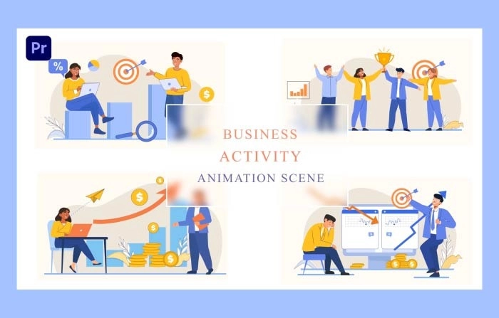 Business Activity Animation Scene Premiere Pro Template