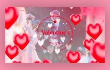 Watercolor Theme Valentines Day Slideshow After Effects Template