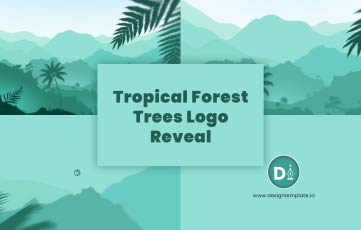 Tropical Forest Trees Logo Reveal After Effects Template