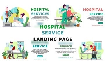 Hospital Scene Landing Page After Effects Template