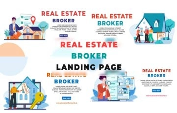 Real Estate Broker Landing Page After Effects Template