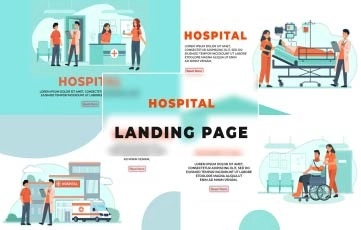 Hospital Scene Landing Page 02 After Effects Template