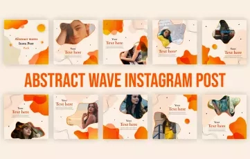 Abstract Wave Orange After Effects  Instagram Post