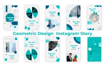 After Effects Geometric Design Instagram Story