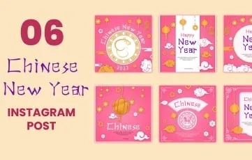 Chinese New Year Social Media Post After Effects Template