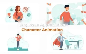 Employee Appreciation Character Animation Scene AE Template