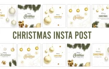 Merry Christmas Social Media Post After Effects Template