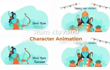 Ram Navmi Character Animation Scene After Effects Template