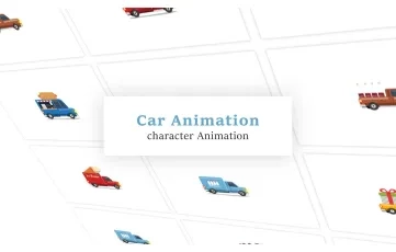 Car Character Animation Scene Pack After Effects Template