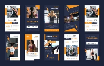 Sport Fitness Centre Instagram Stories After Effects Template