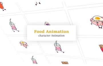 Food Animation Character Animation Scene After Effects Template