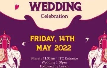 Digital Hindu Wedding Invitation Template